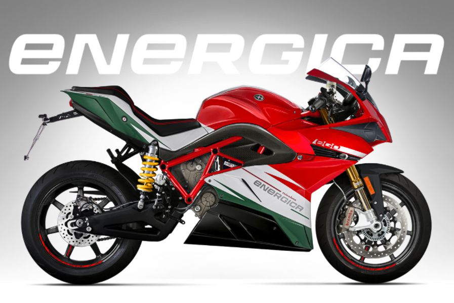 Energica Ego Tricolore Oehlins Carbon Felgen