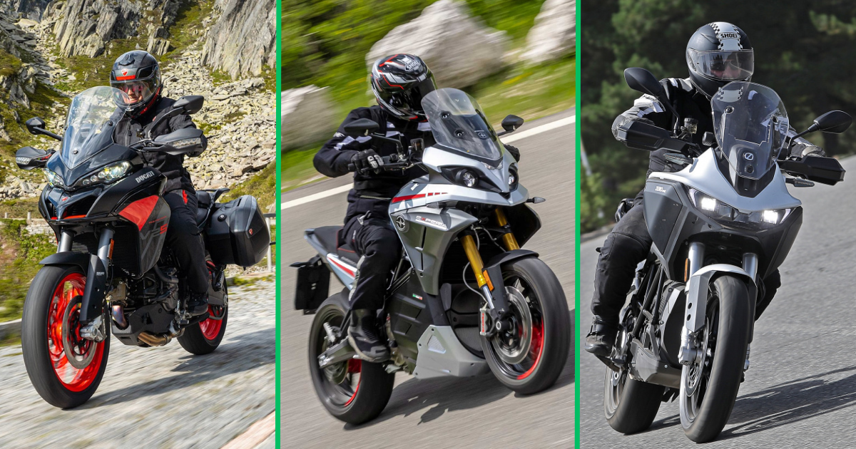 moto.ch comparison test: Ducati Multistrada V2 S, Energica Experia and Zero DSR/X